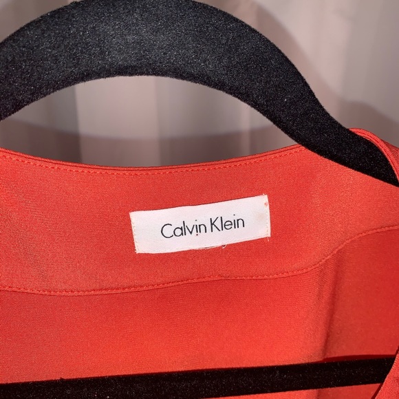 Medium Orange Calvin Klein sleeveless formal top! - Picture 4 of 4